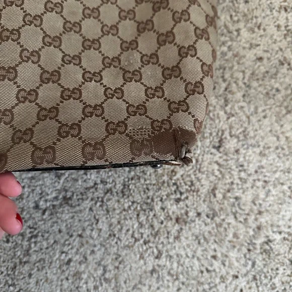 Vintage Gucci Beige and Brown GG Canvas Tote As Is - Picture 2 of 13
